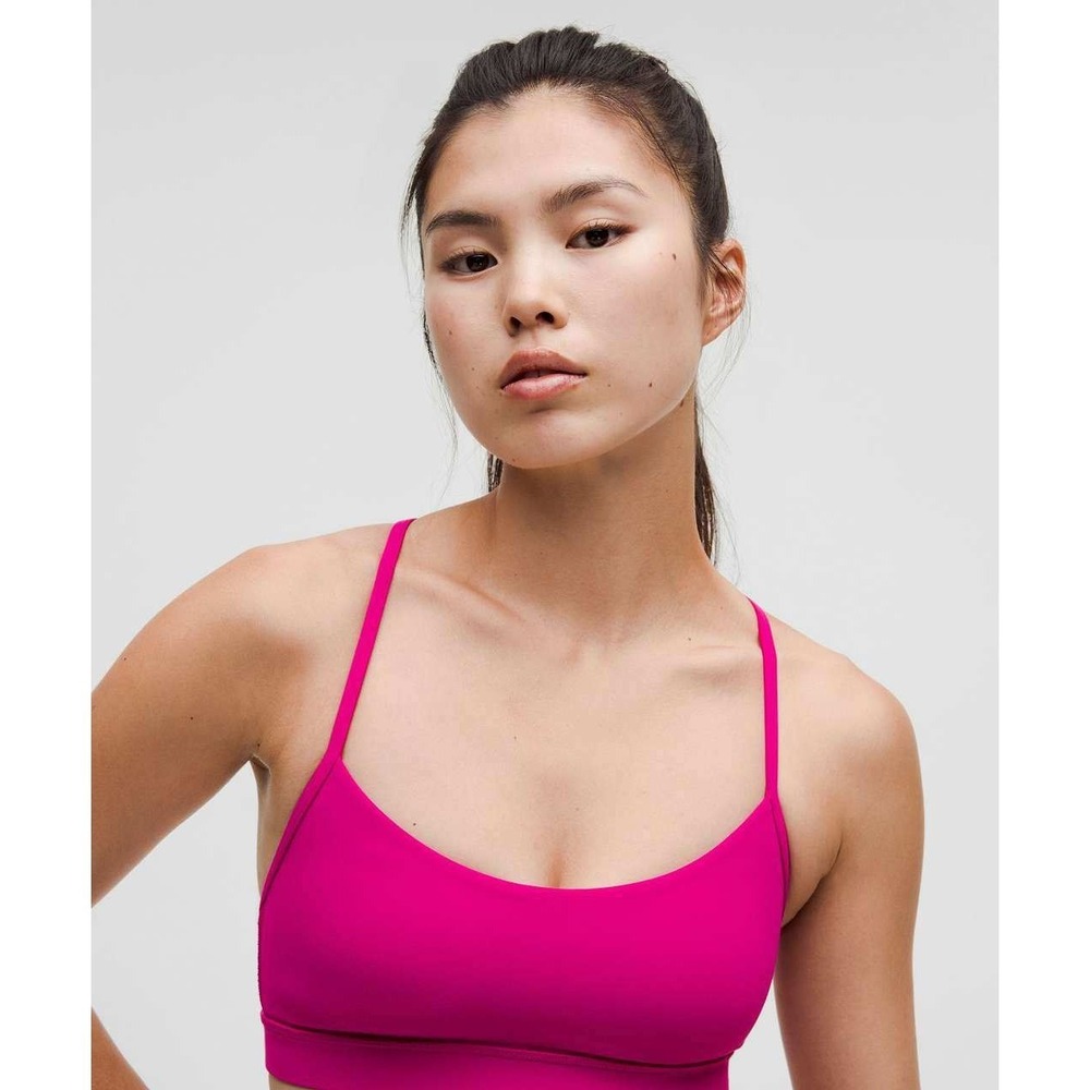 Lululemon Flow Y Sports Bra Size 8 A-C/Cup Ripened Raspberry NWT LW2DH5S